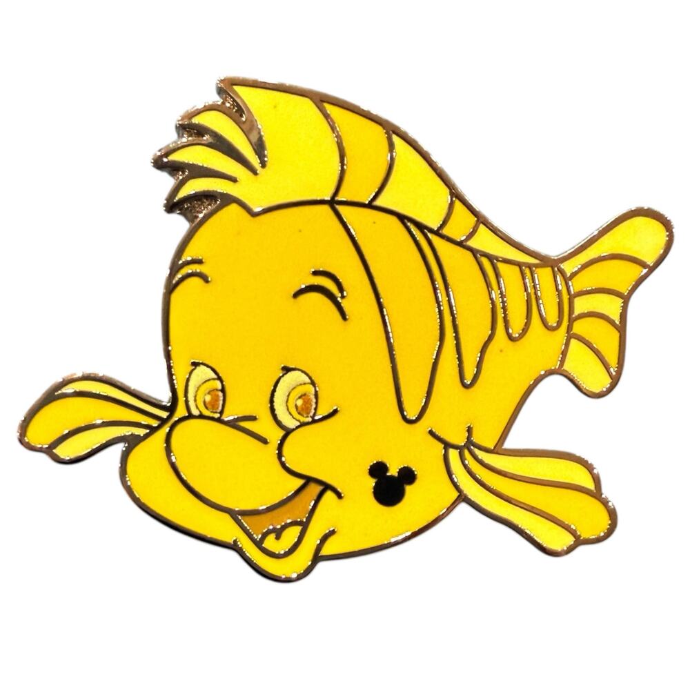 Disneyland Flounder Hidden‎ Disney Yellow Color 2025 Pin Little Mermaid Wave B